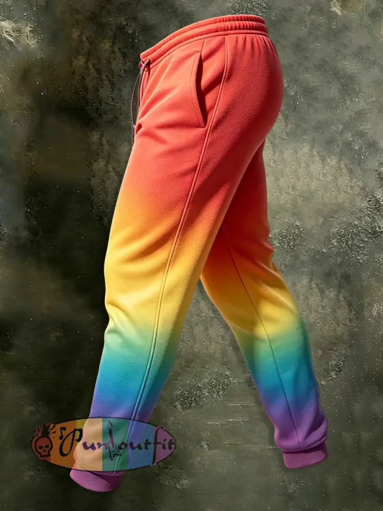 Men’s Rainbow Pride LGBTQ Gay Art Print Pants