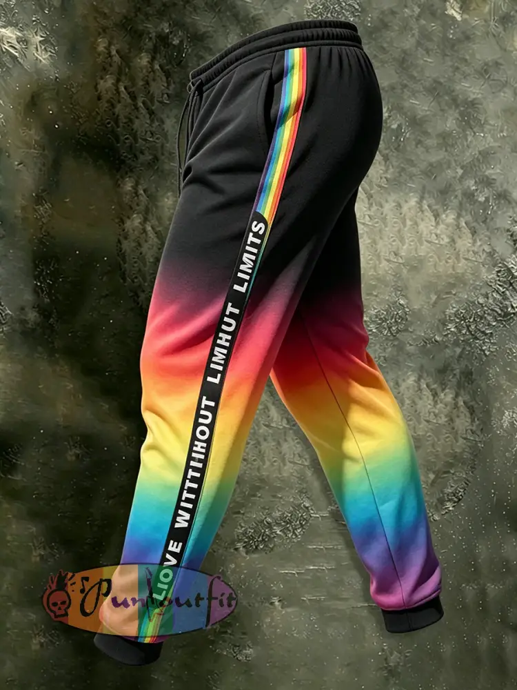 Men’s Rainbow Pride LGBTQ Gay Art Print Pants