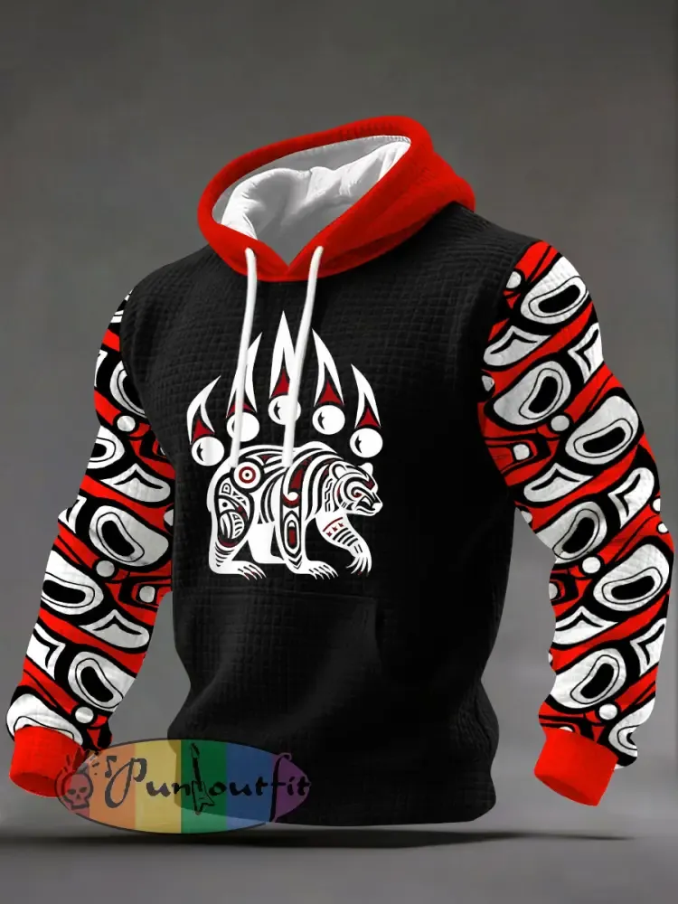 Men’s Indigenous Totem Art Casual Hoodie