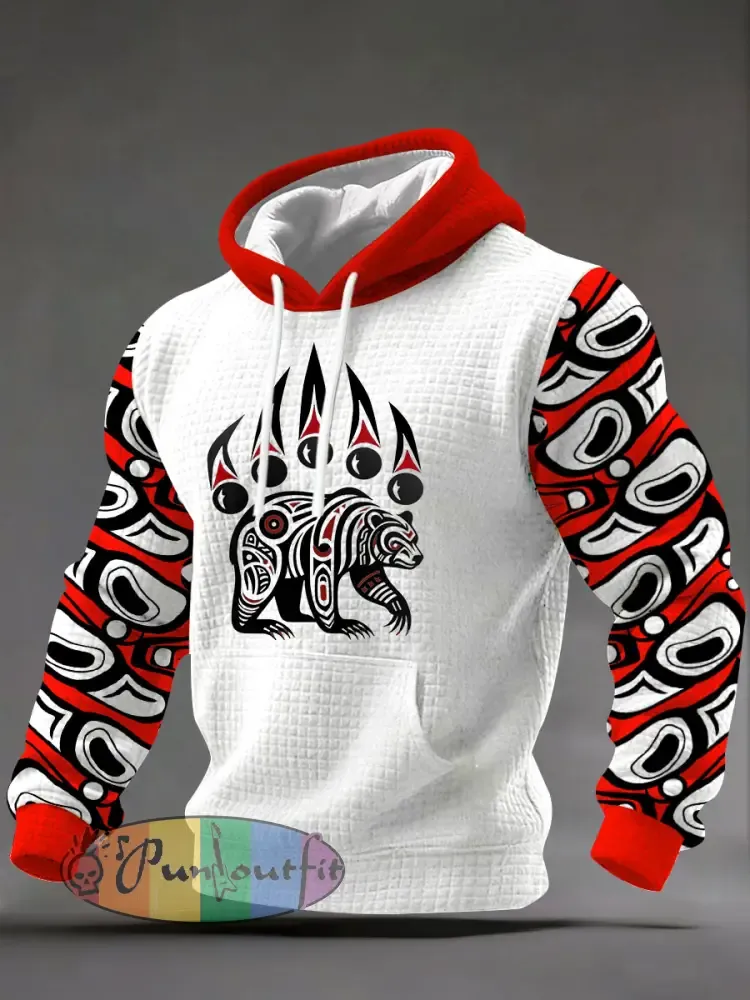 Men’s Indigenous Totem Art Casual Hoodie