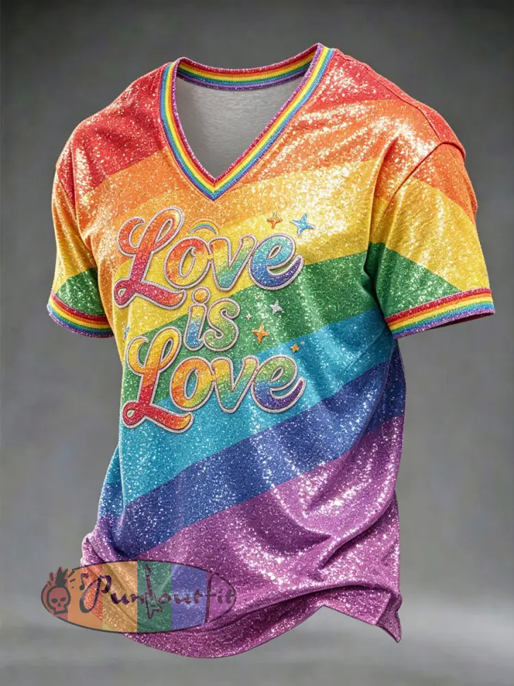 Men’s Pride Month V-neck T-shirt