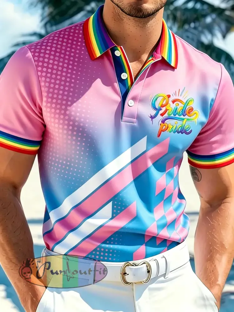 Men’s Pride Month Commemorative Art Print Polo