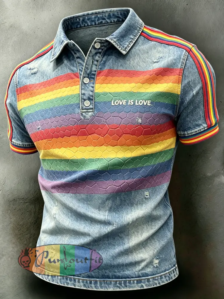 Men’s Pride Month Commemorative Art Print Polo