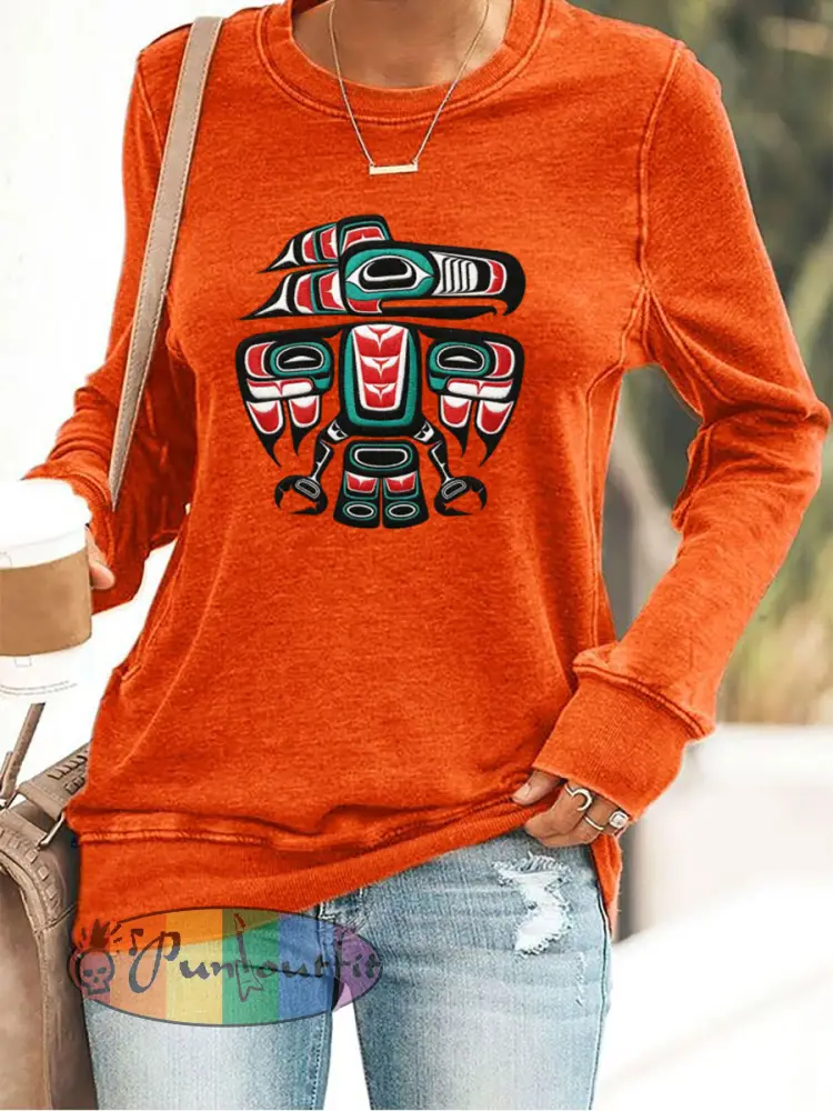 Women’s Indigenous Totem Casual Sweatshirts