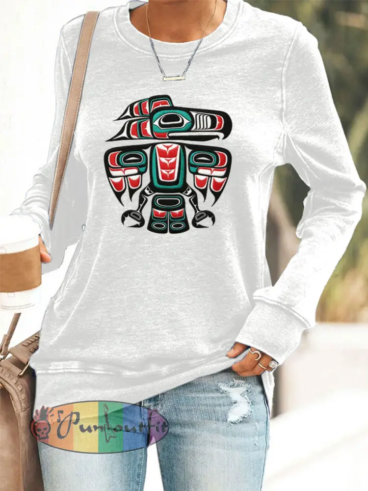 Women’s Indigenous Totem Casual Sweatshirts
