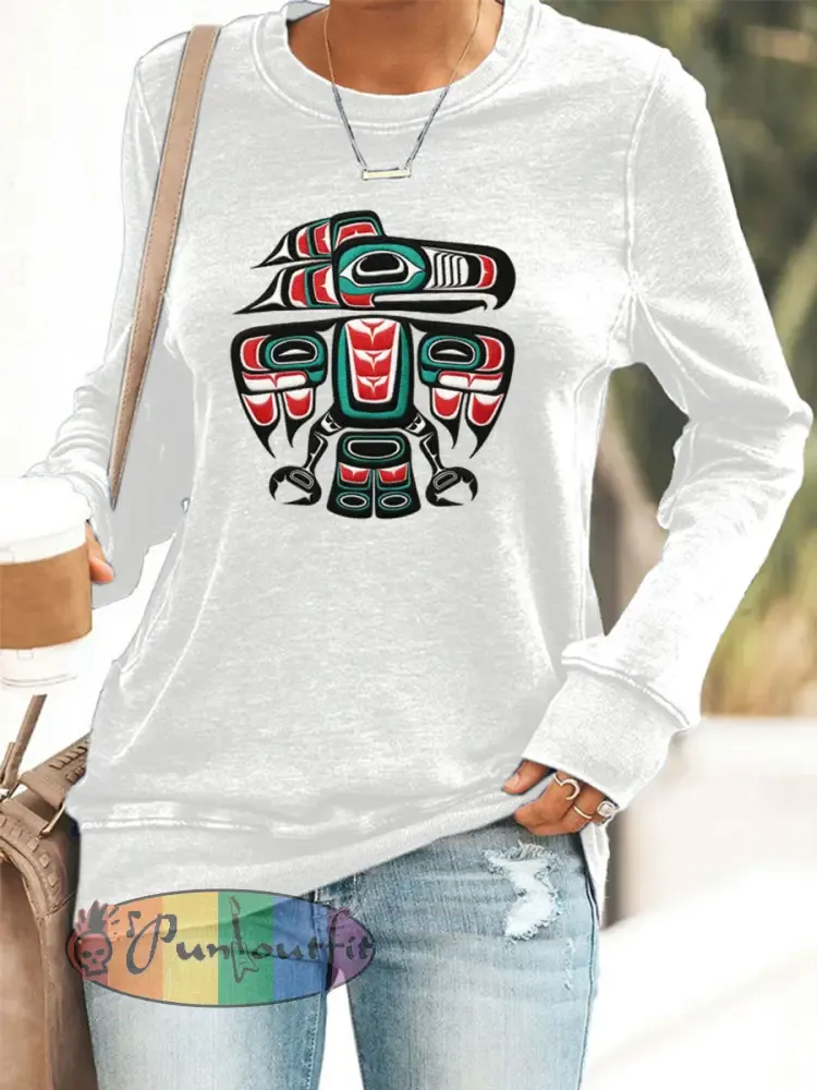 Women’s Indigenous Totem Casual Sweatshirts