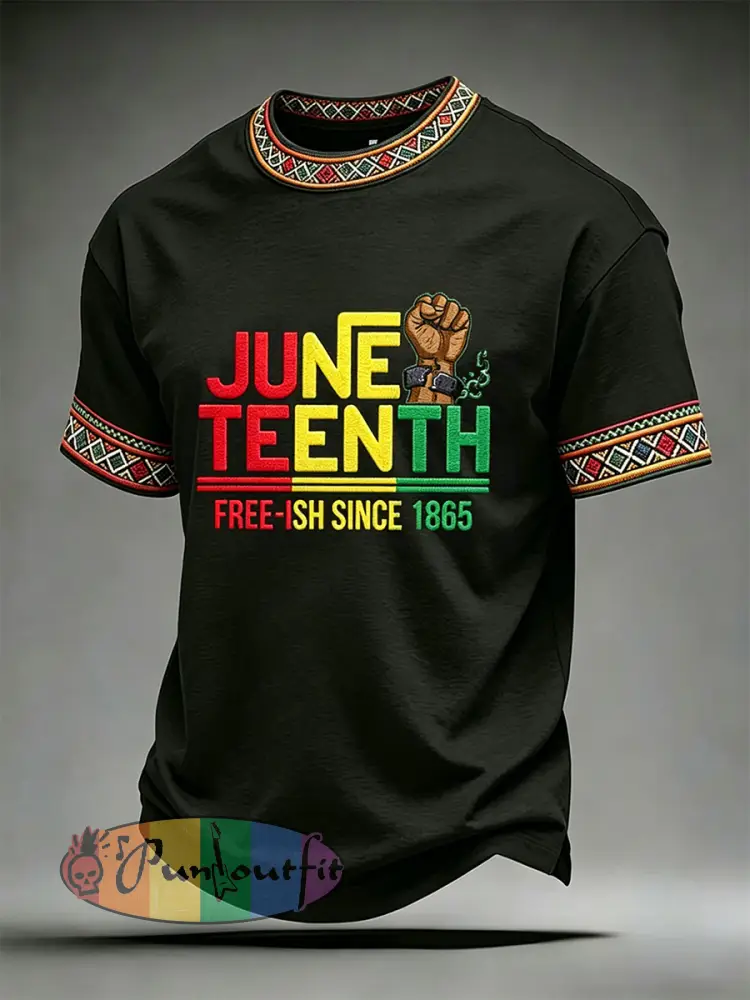 Men’s Juneteenth Print Casual Tee