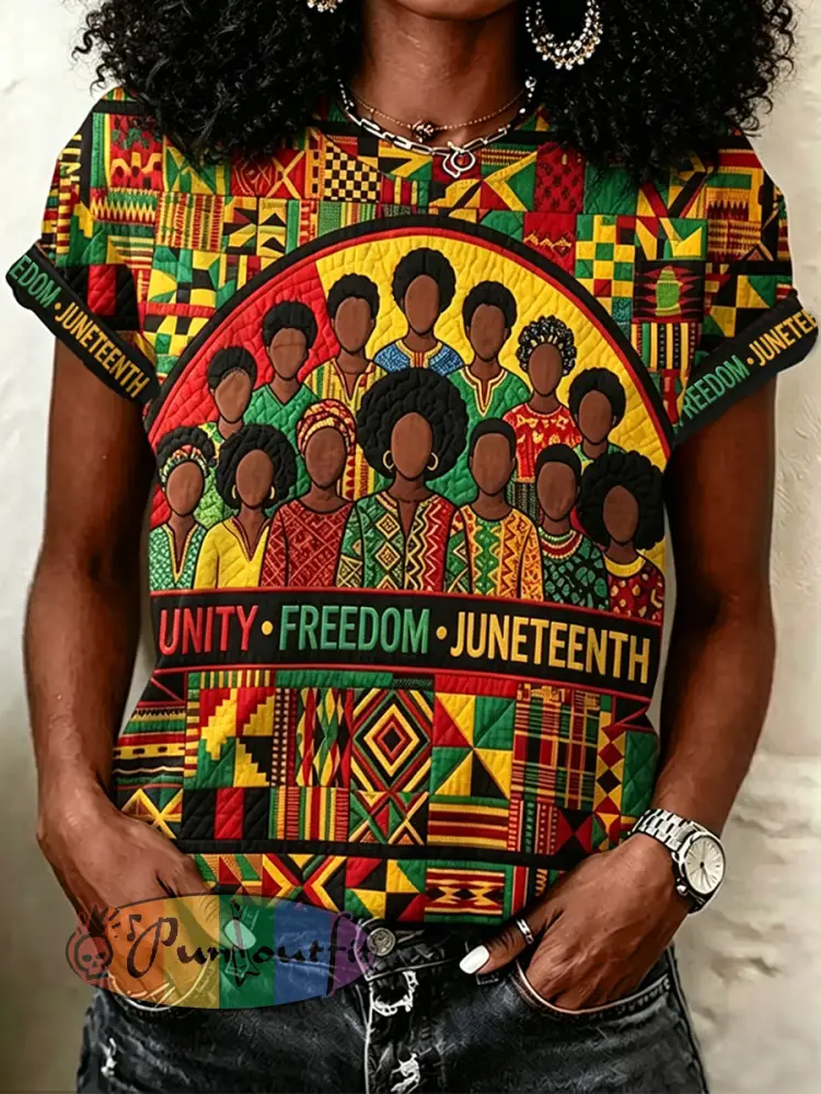 Women’s Unity Freedom Juneteenth Print Casual Tee
