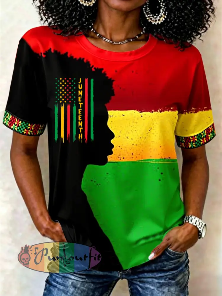 Women’s Juneteenth Print Casual Tee
