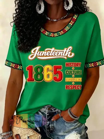 Women’s Juneteenth Print Casual Tee