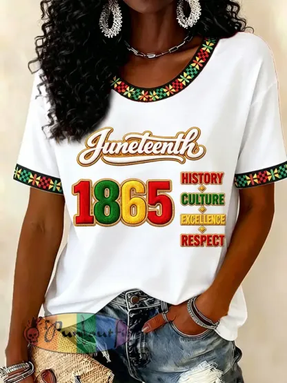 Women’s Juneteenth Print Casual Tee
