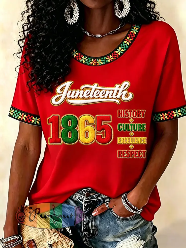 Women’s Juneteenth Print Casual Tee