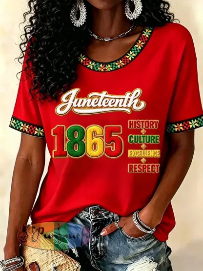Women’s Juneteenth Print Casual Tee