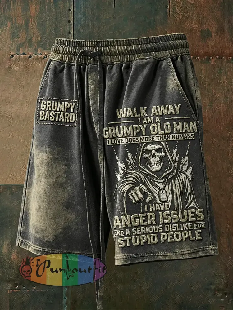 Men’s Old Fuckers Club Print Casual shorts