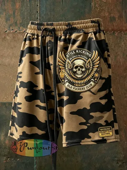 Men’s Old Fuckers Club Print Casual shorts