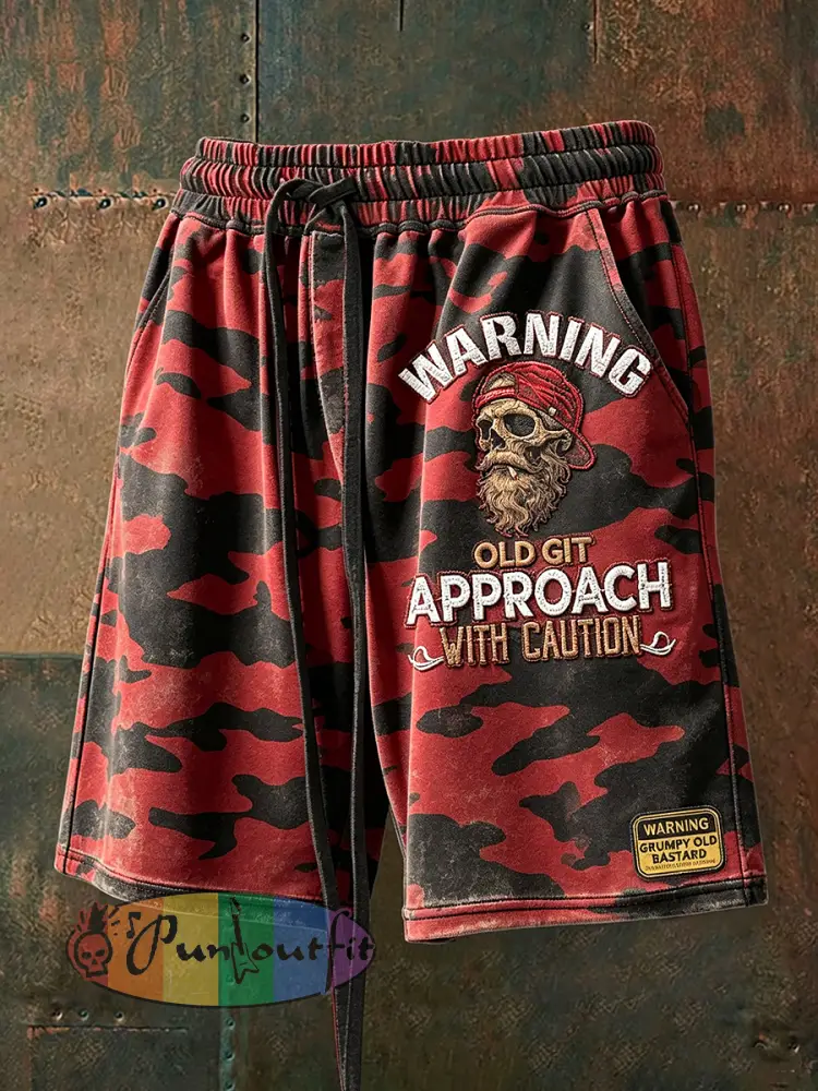 Men’s Old Fuckers Club Print Casual shorts