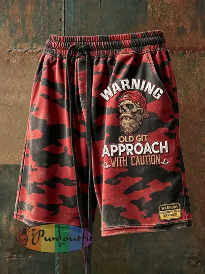Men’s Old Fuckers Club Print Casual shorts