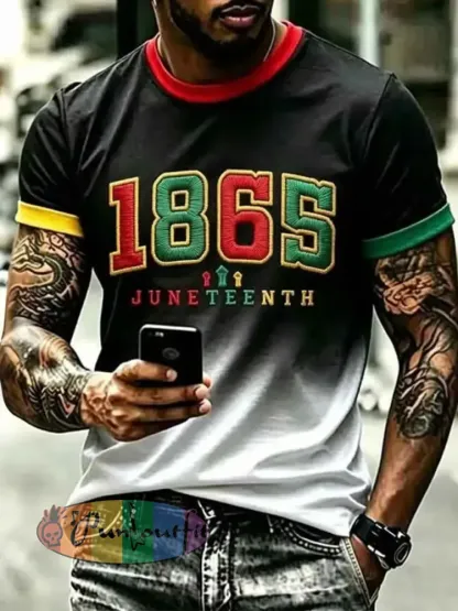 Men’s Juneteenth 1865 Short Sleeves T-shirt