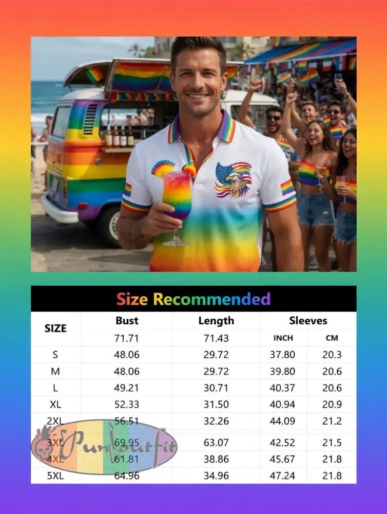 Men’s Pride Rainbow Month Polo Shirt