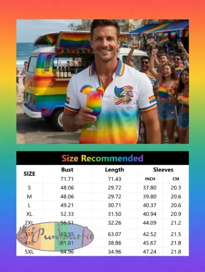 Men’s Pride Rainbow Month Polo Shirt