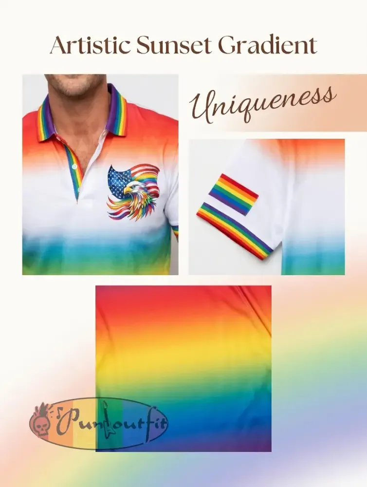 Men’s Pride Rainbow Month Polo Shirt