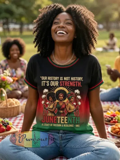 Women’s Retro June Festival Gradient Casual T-Shirt