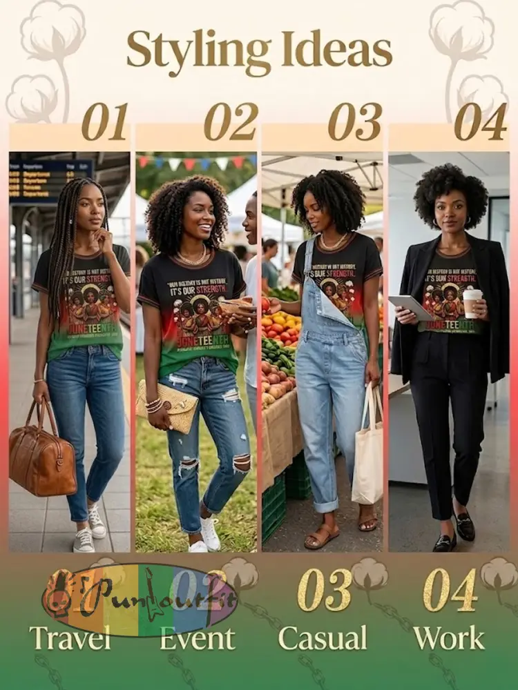 Women’s Retro June Festival Gradient Casual T-Shirt