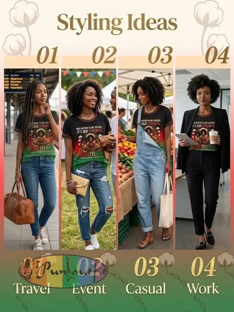Women’s Retro June Festival Gradient Casual T-Shirt