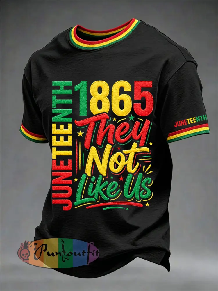 Men’s Juneteenth They Not Like Us Print Casual Tee