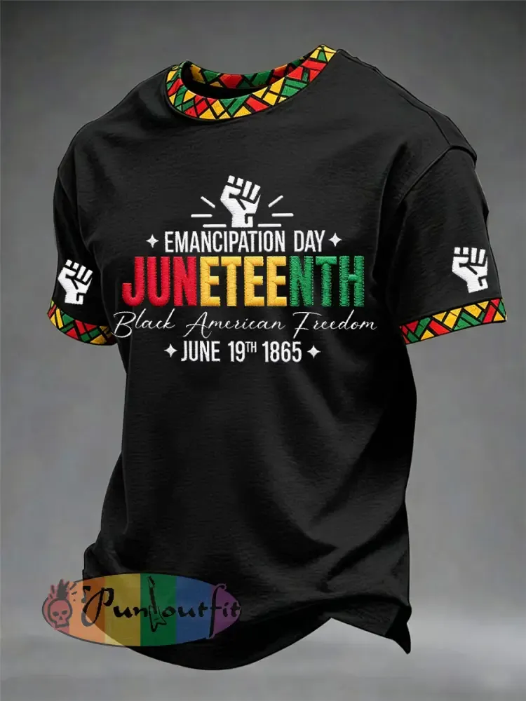 Men’s Juneteenth Print Casual Tee