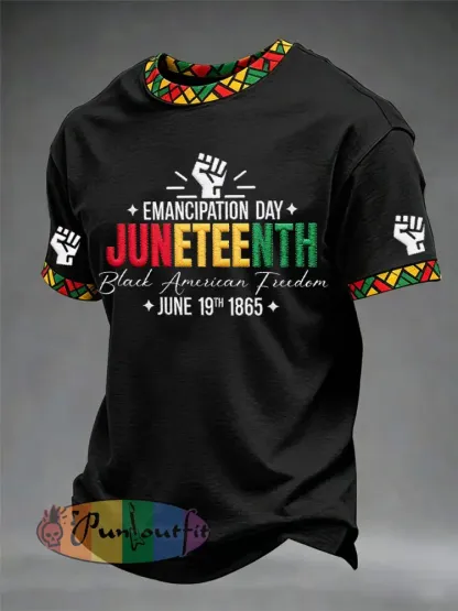 Men’s Juneteenth Print Casual Tee