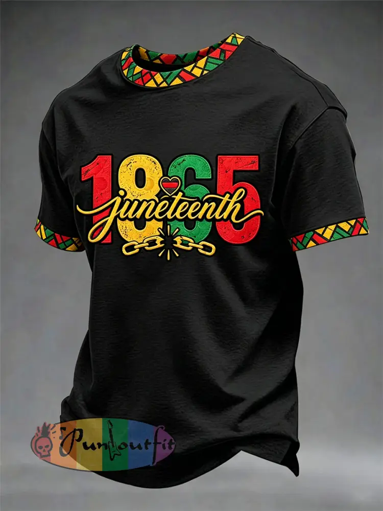 Men’s Juneteenth Print Casual Tee
