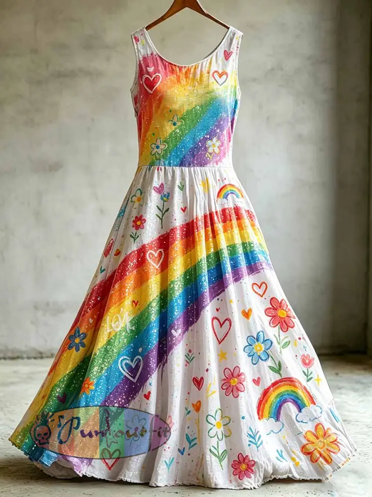 Women’s Pride Month Art Print Fashion Printed Dress