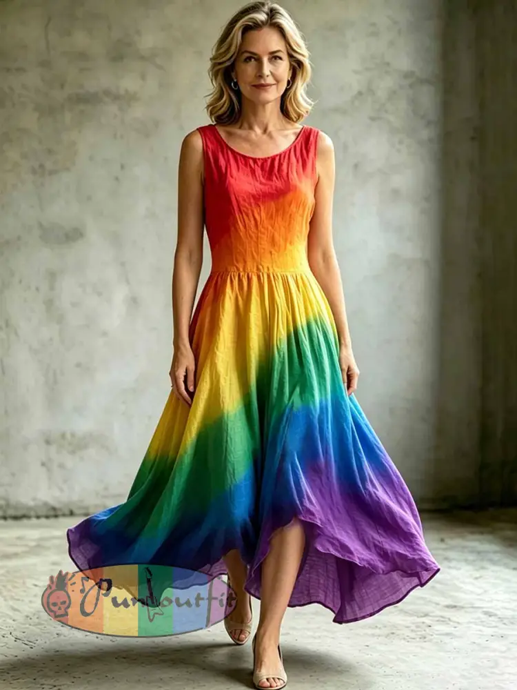 Women’s Pride Month Art Print Fashion Printed Dress
