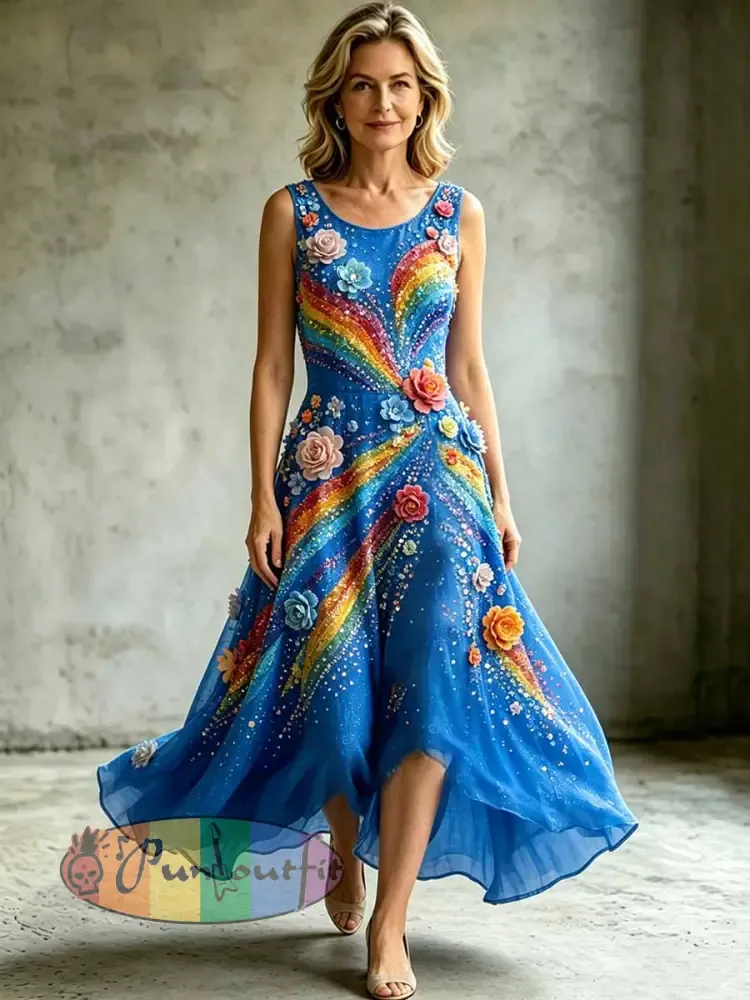 Women’s Pride Month Art Print Fashion Printed Dress