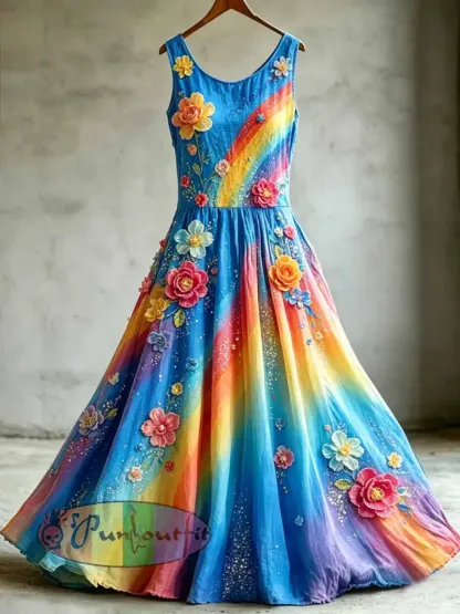 Women’s Pride Month Art Print Fashion Printed Dress