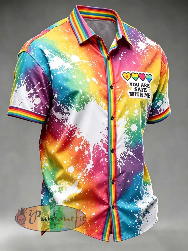 Men’s Pride Month Art Print Fashion Print Shirt