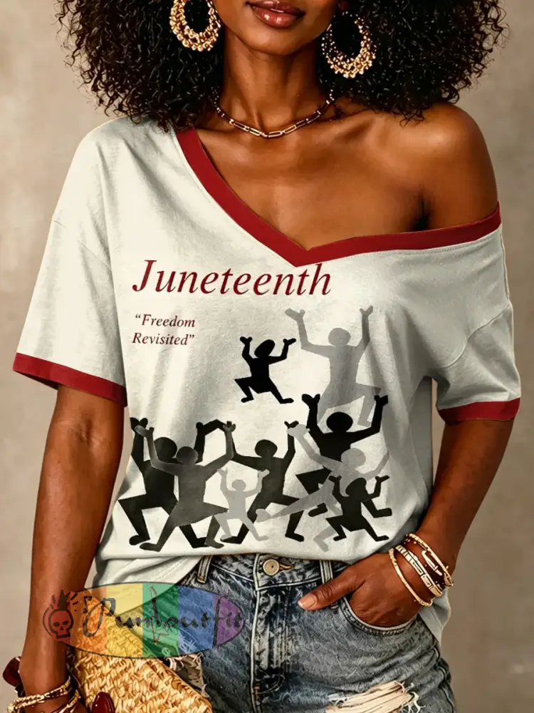 Women’s Juneteenth Print Short Sleeve T-shirt