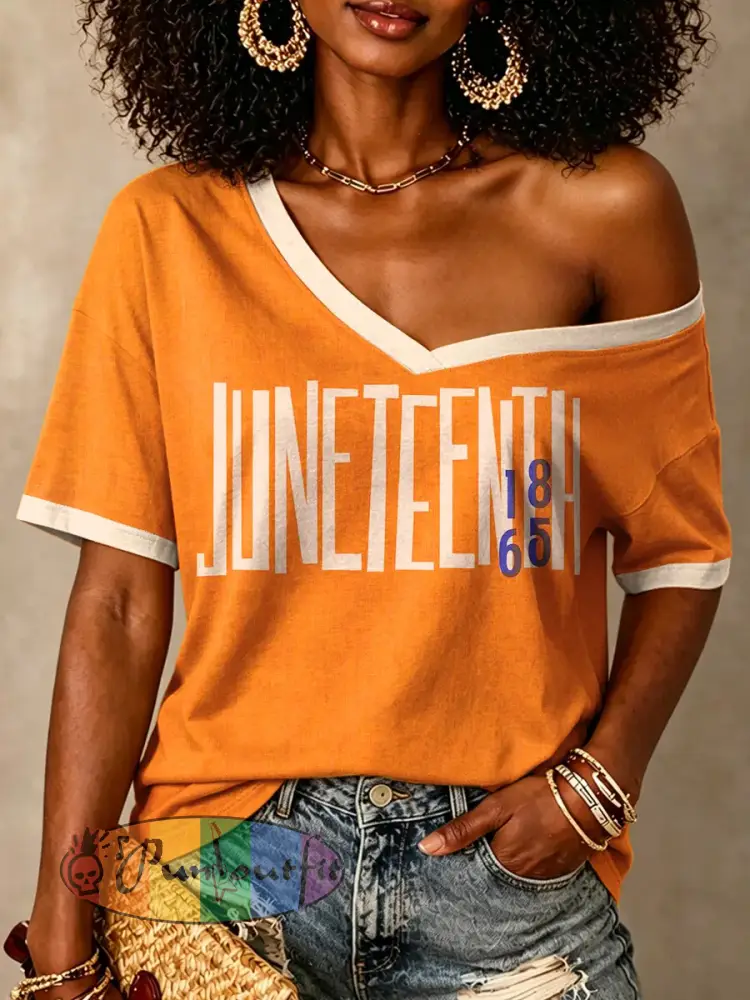 Women’s Juneteenth Print Short Sleeve T-shirt