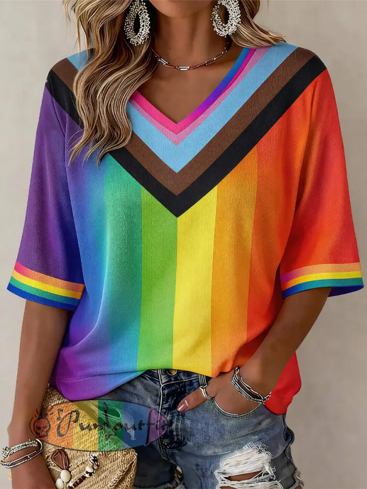 Women’s Pride Month Print Casual T-shirt