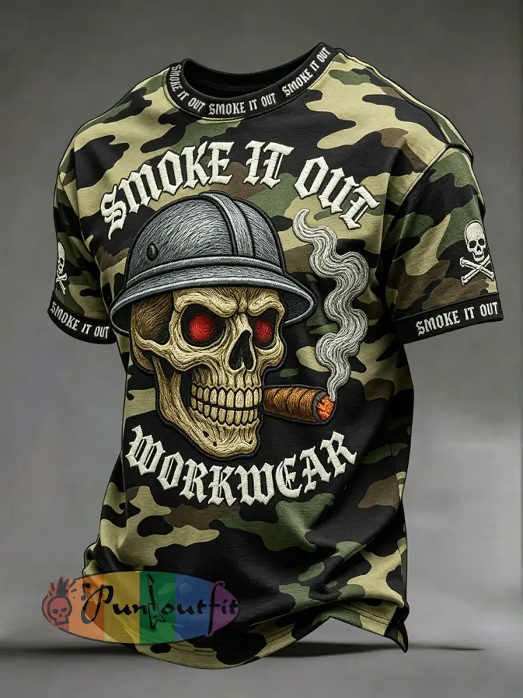 Men’s ’smoke it out’ Camouflage T-shirts