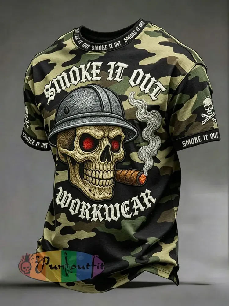 Men’s ’smoke it out’ Camouflage T-shirts
