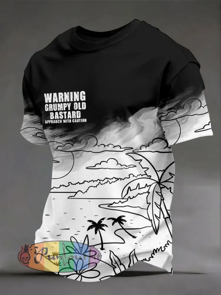 Men’s ’warning grumpy old bastard’ T-shirts