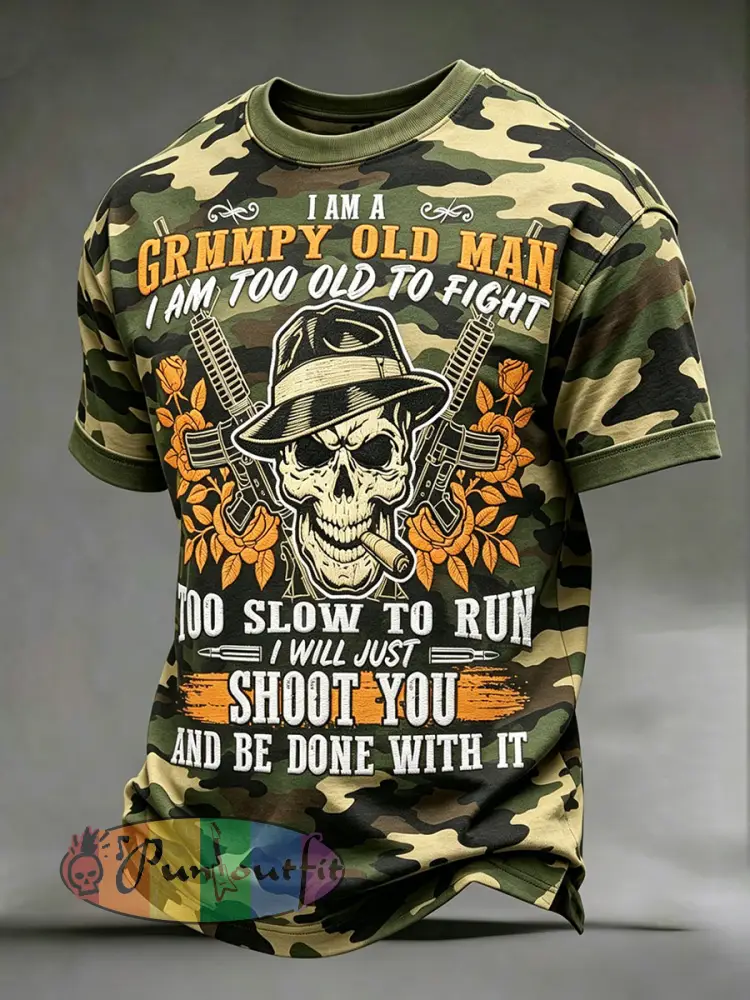 Men’s ’I’m a grumpy old man’ camo T-Shirts