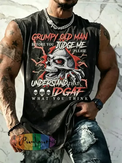 Men’s Grumy Man Printed Tank Top