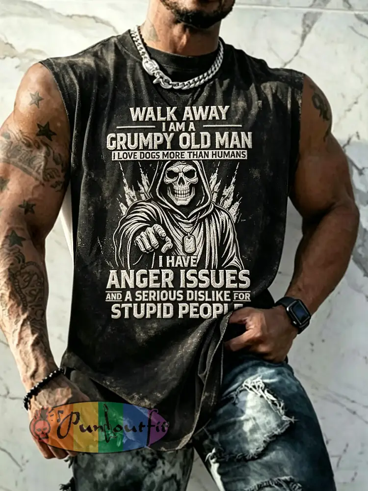 Men’s Grumy Man Printed Tank Top