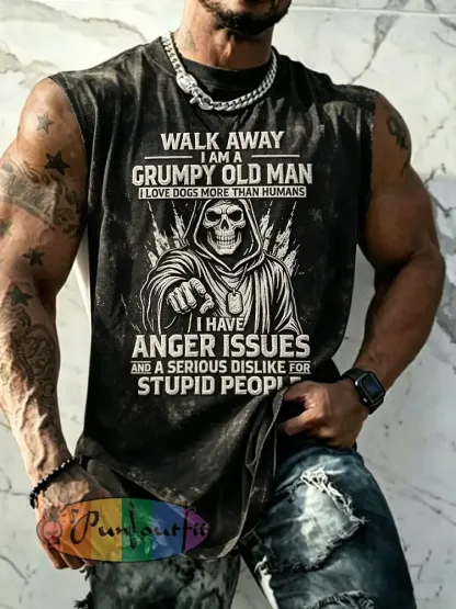 Men’s Grumy Man Printed Tank Top