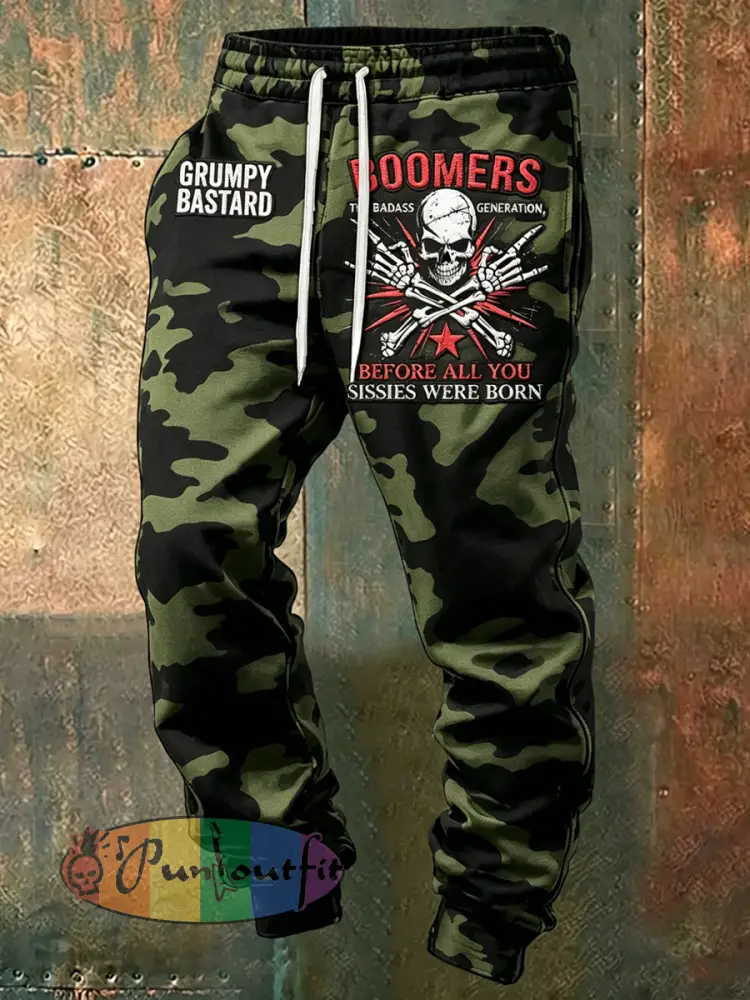 Men’s Grumy Man Printed Drawstring Sweatpants