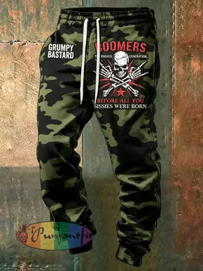 Men’s Grumy Man Printed Drawstring Sweatpants