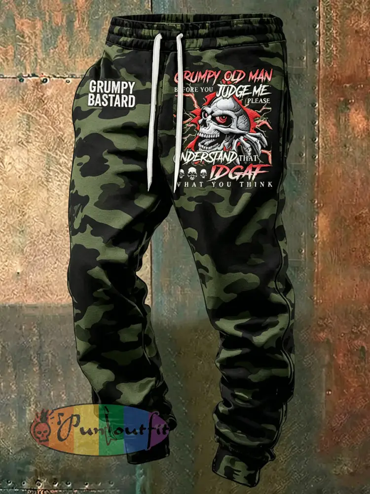 Men’s Grumy Man Printed Drawstring Sweatpants